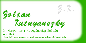 zoltan kutnyanszky business card